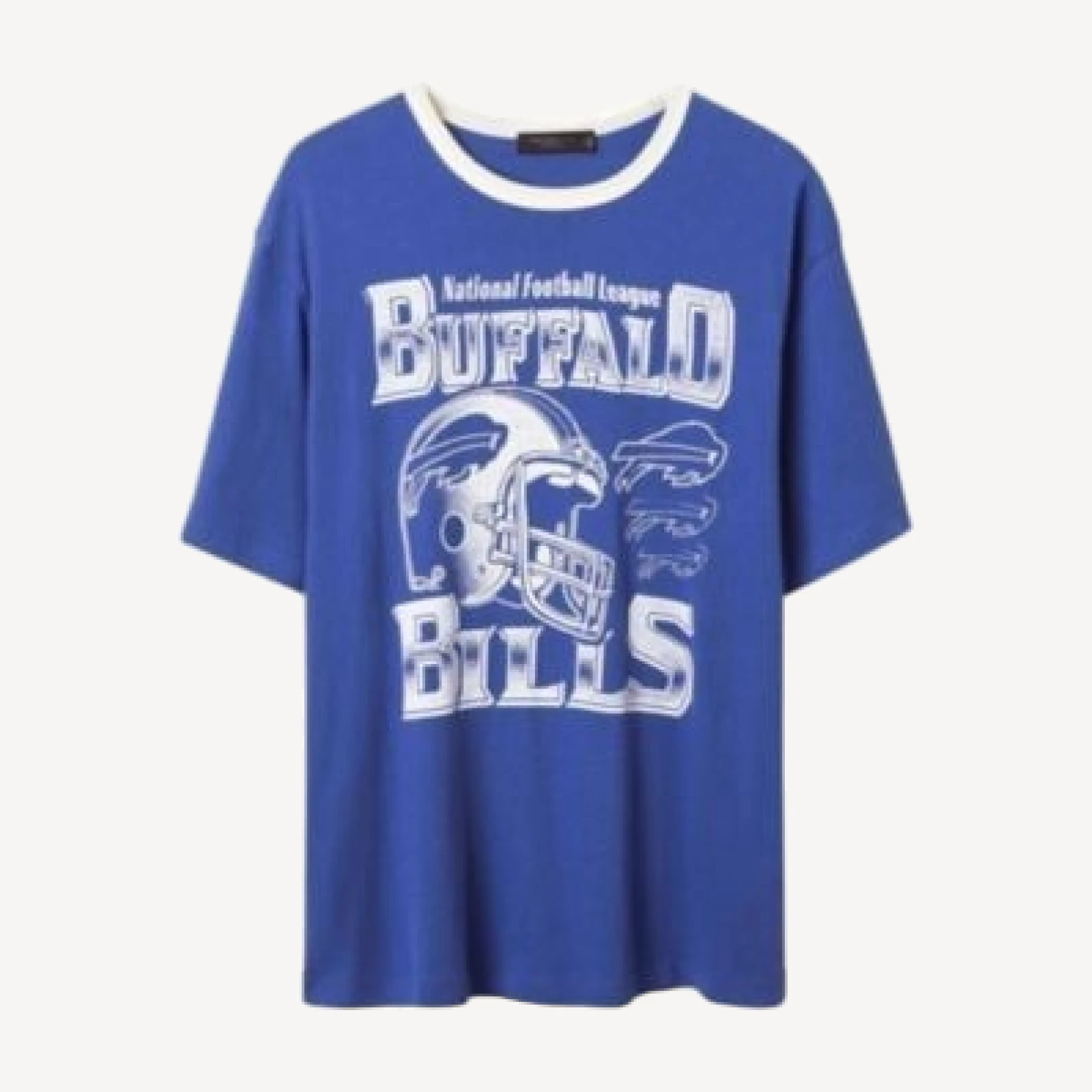 Junk Food Clothing Unisex Nfl Buffalo Bills Oversized Ringer Tee