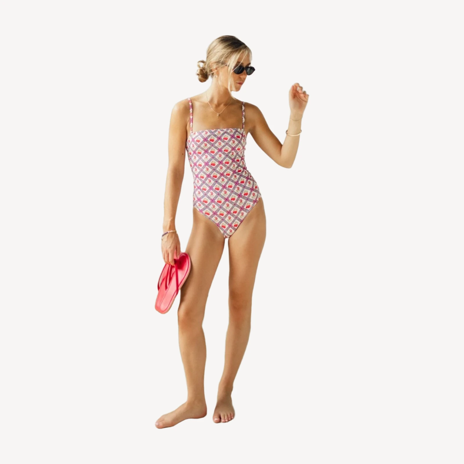 The Giana One Piece - Diamond Cherries Cherry Red