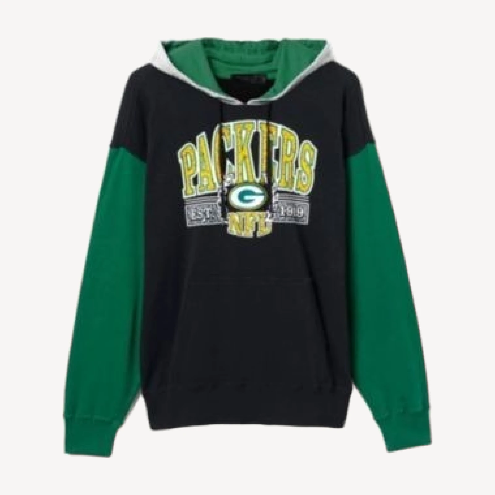 Junk Food Clothing Unisex Nfl Green Bay Packers Tri Color Block Hoodie