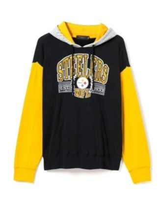 Junk Food Clothing Unisex Nfl Pittsburgh Steelers Tri Color Block Hoodie