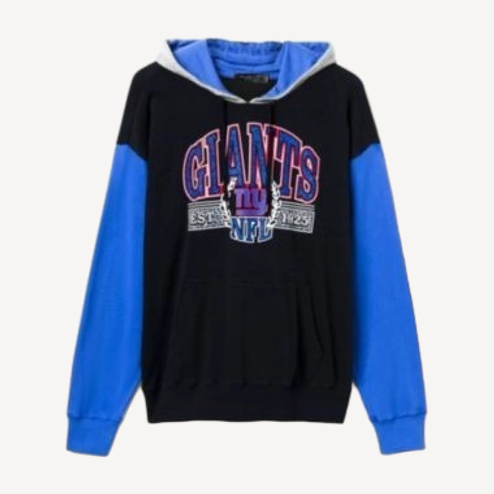 Junk Food Clothing Unisex Nfl New York Giants Tri Color Block Hoodie