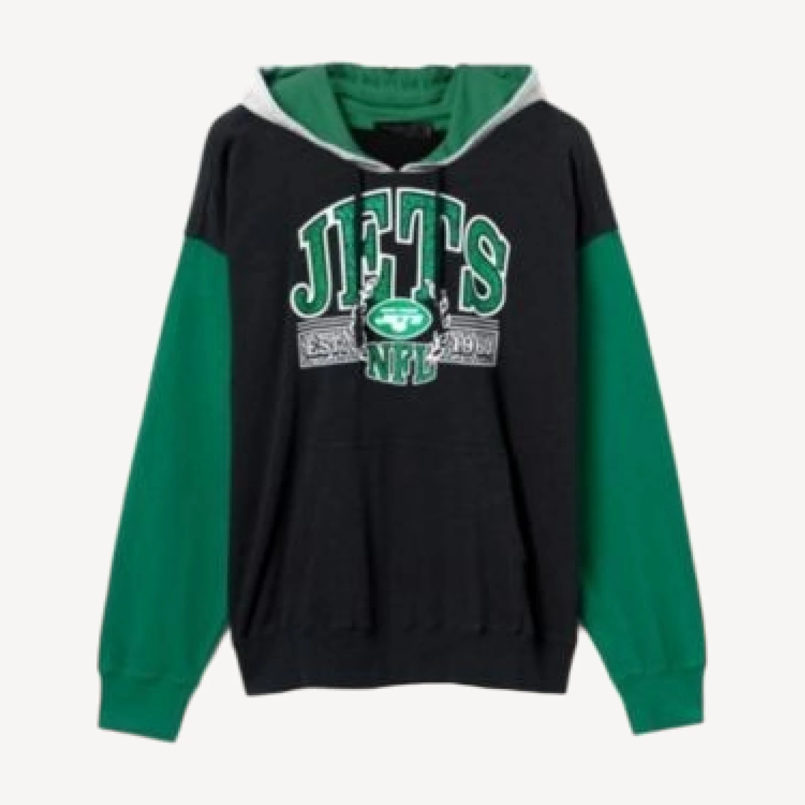 Junk Food Clothing Unisex Nfl New York Jets Tri Color Block Hoodie
