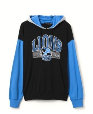 Junk Food Clothing Unisex Nfl Detroit Lions Tri Color Block Hoodie