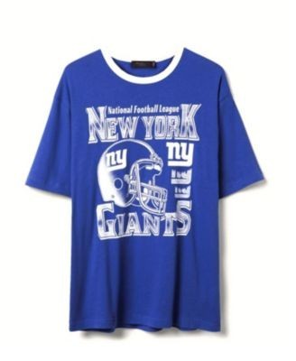 Junk Food Clothing Unisex Nfl New York Giants Oversized Ringer Tee