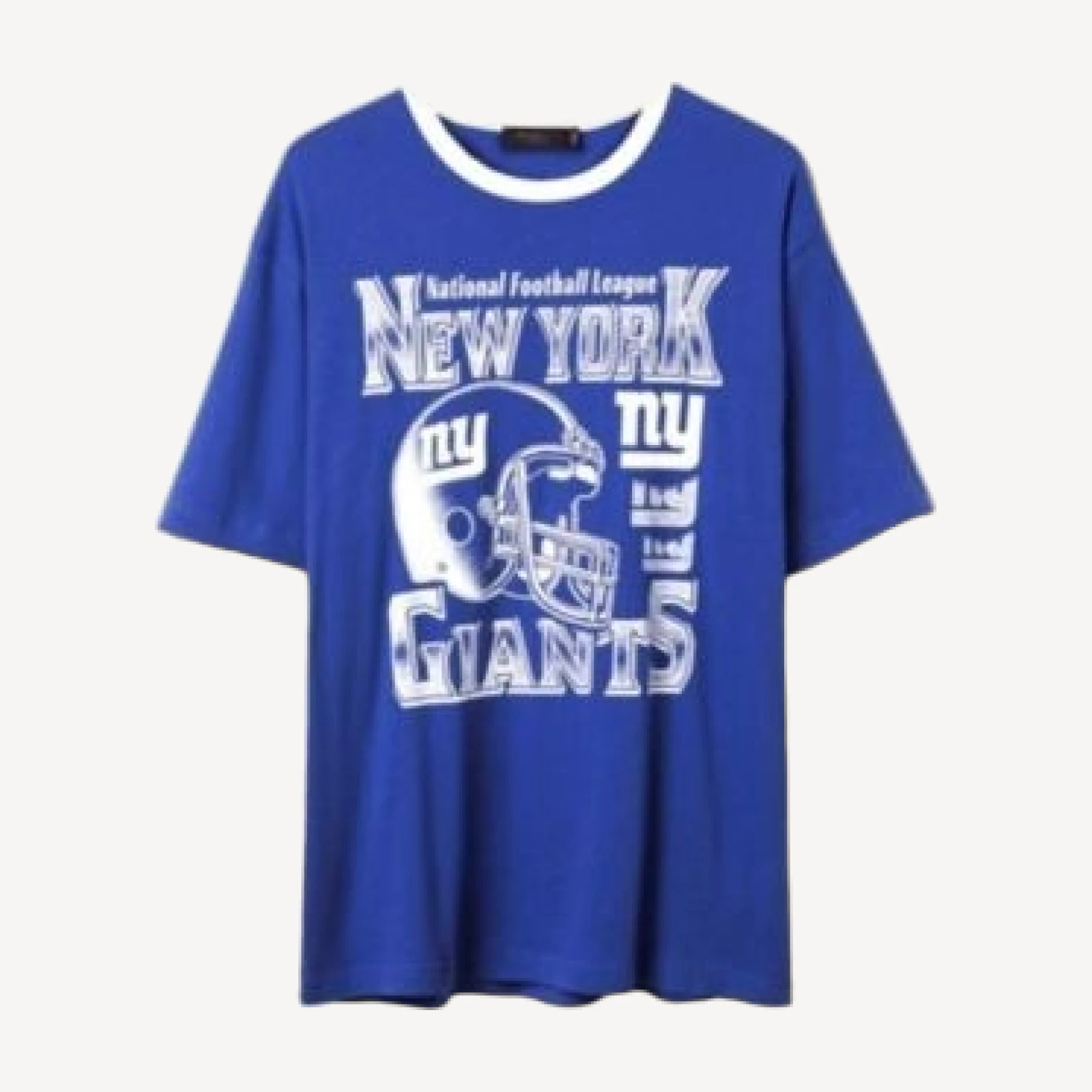 Junk Food Clothing Unisex Nfl New York Giants Oversized Ringer Tee