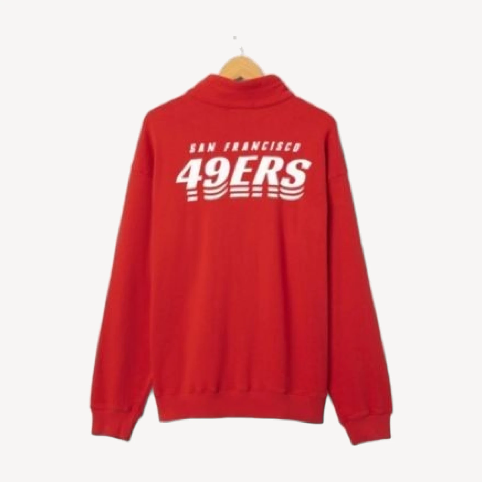 Junk Food Clothing Unisex Nfl San Francisco 49ers Mock 1/4 Button Up