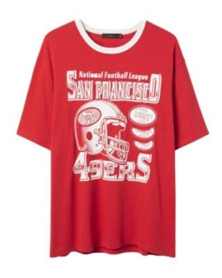 Junk Food Clothing Unisex Nfl San Francisco 49ers Oversized Ringer Tee