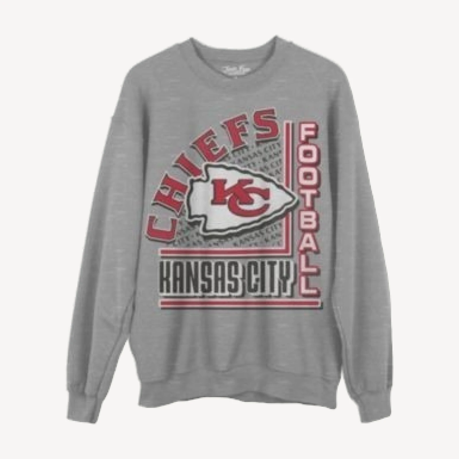 Junk Food Clothing Unisex Nfl Kansas City Chiefs Backfield Crew Fleece Sweatshirt