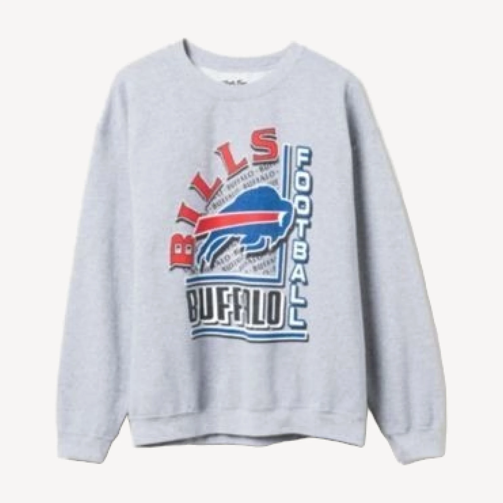 Junk Food Clothing Unisex Nfl Buffalo Bills Backfield Crew Fleece Sweatshirt