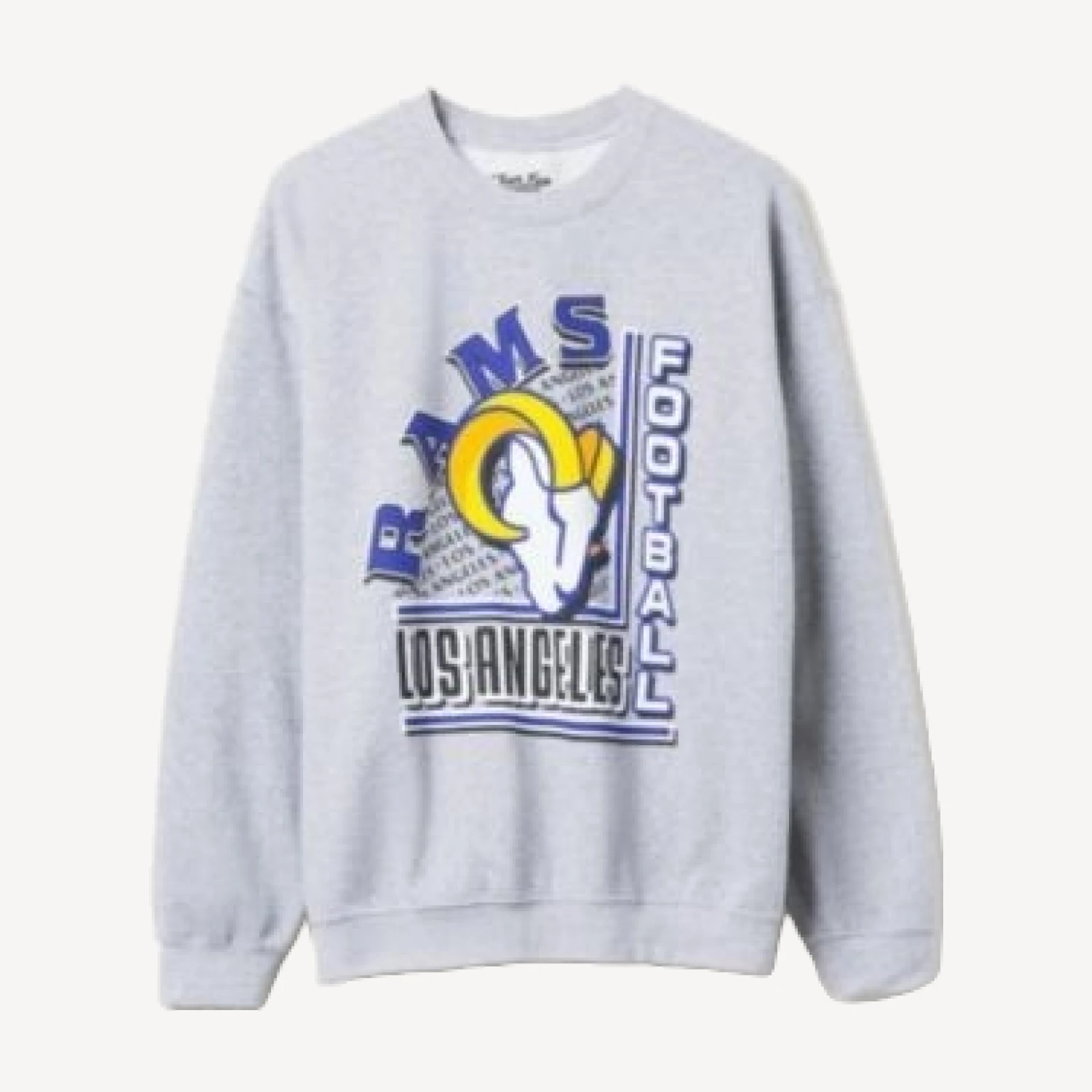 Junk Food Clothing Unisex Nfl Los Angeles Rams Backfield Crew Fleece Sweatshirt