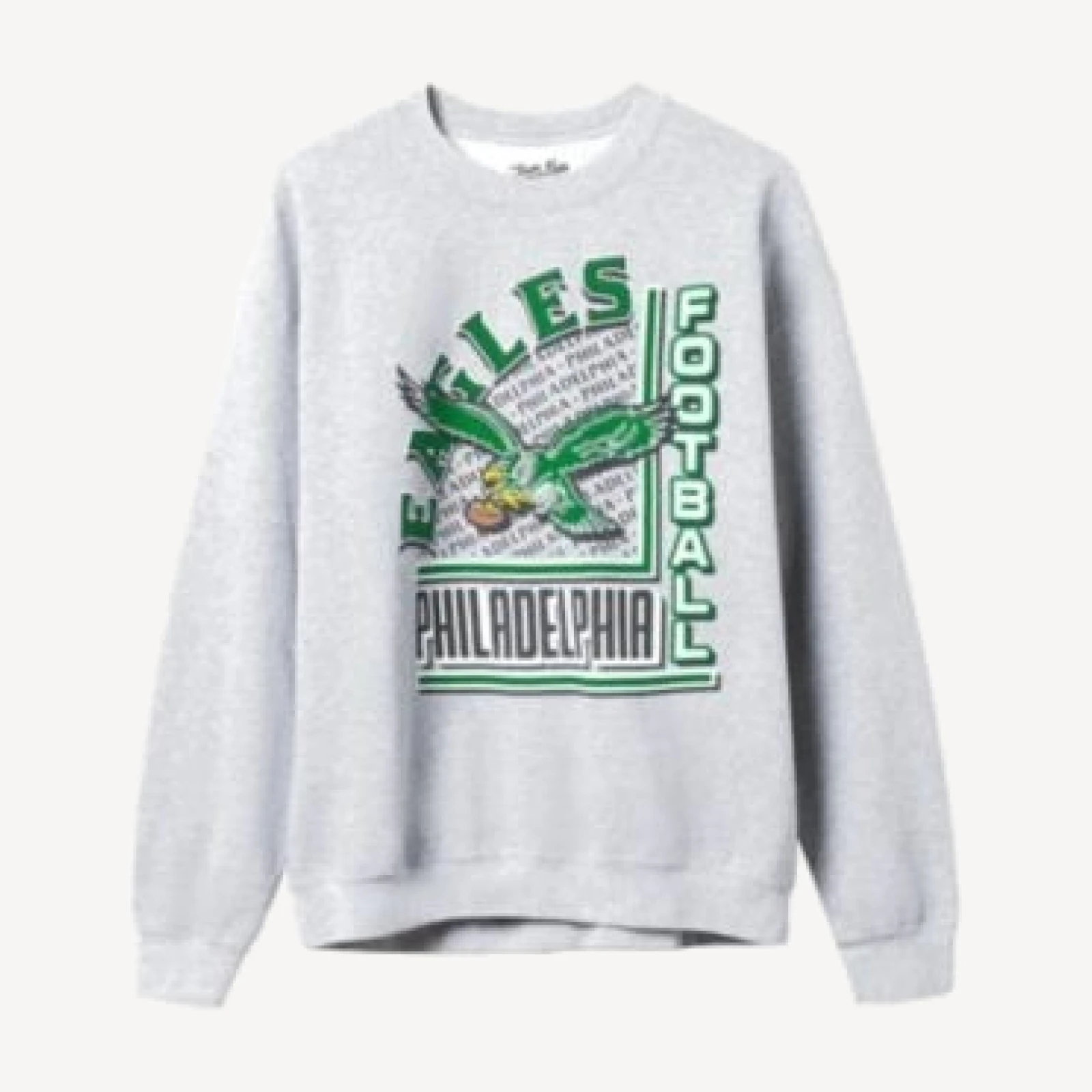 Junk Food Clothing Unisex Nfl Philadelphia Eagles Backfield Crew Fleece Sweatshirt