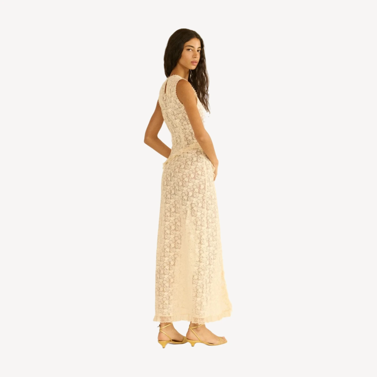 ANABELIA DRESS -- SOFT CAMELLIA
