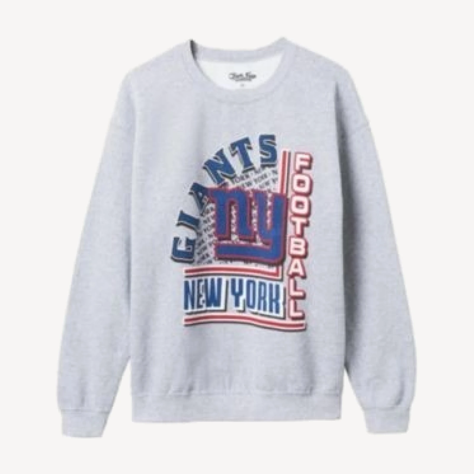 Junk Food Clothing Unisex Nfl New York Giants Backfield Crew Fleece Sweatshirts