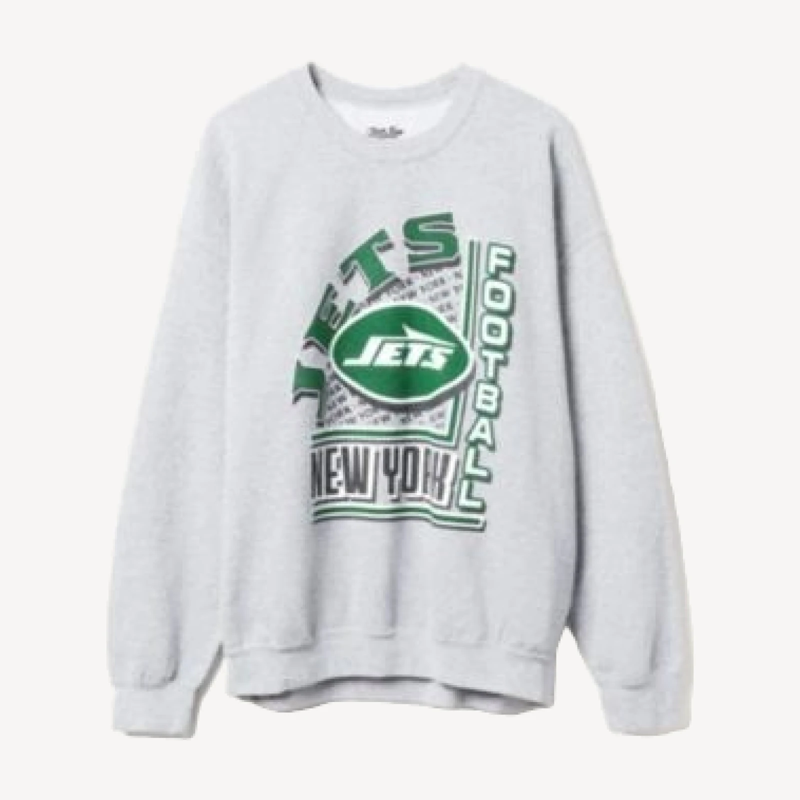 Junk Food Clothing Unisex Nfl New York Jets Backfield Crew Fleece Sweatshirt