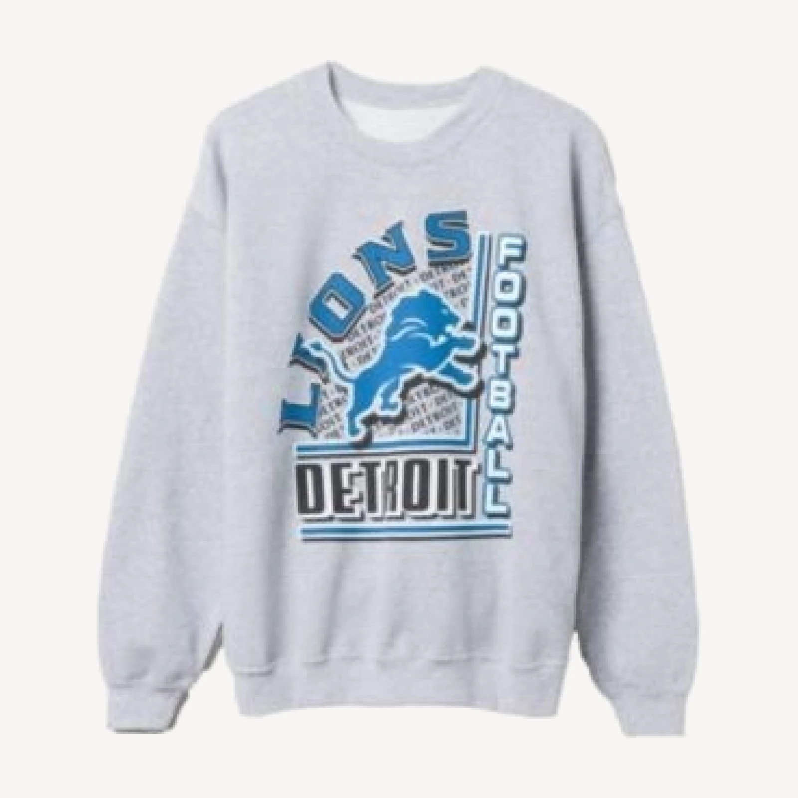 Junk Food Clothing Unisex Nfl Detroit Lions Backfield Crew Fleece Sweatshirt