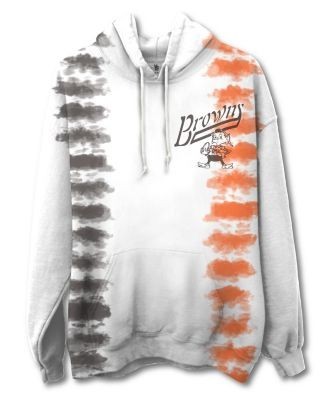Junk Food Clothing Unisex Nfl Cleveland Browns Stitch Tie Dye Hoodie
