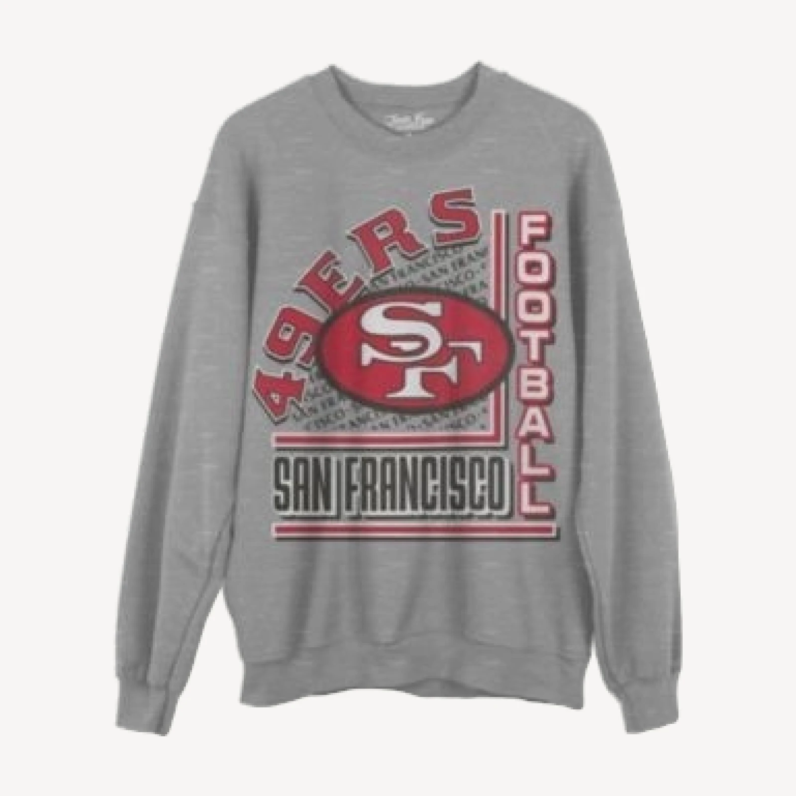 Junk Food Clothing Unisex Nfl San Francisco 49ers Backfield Crew Fleece Sweatshirt