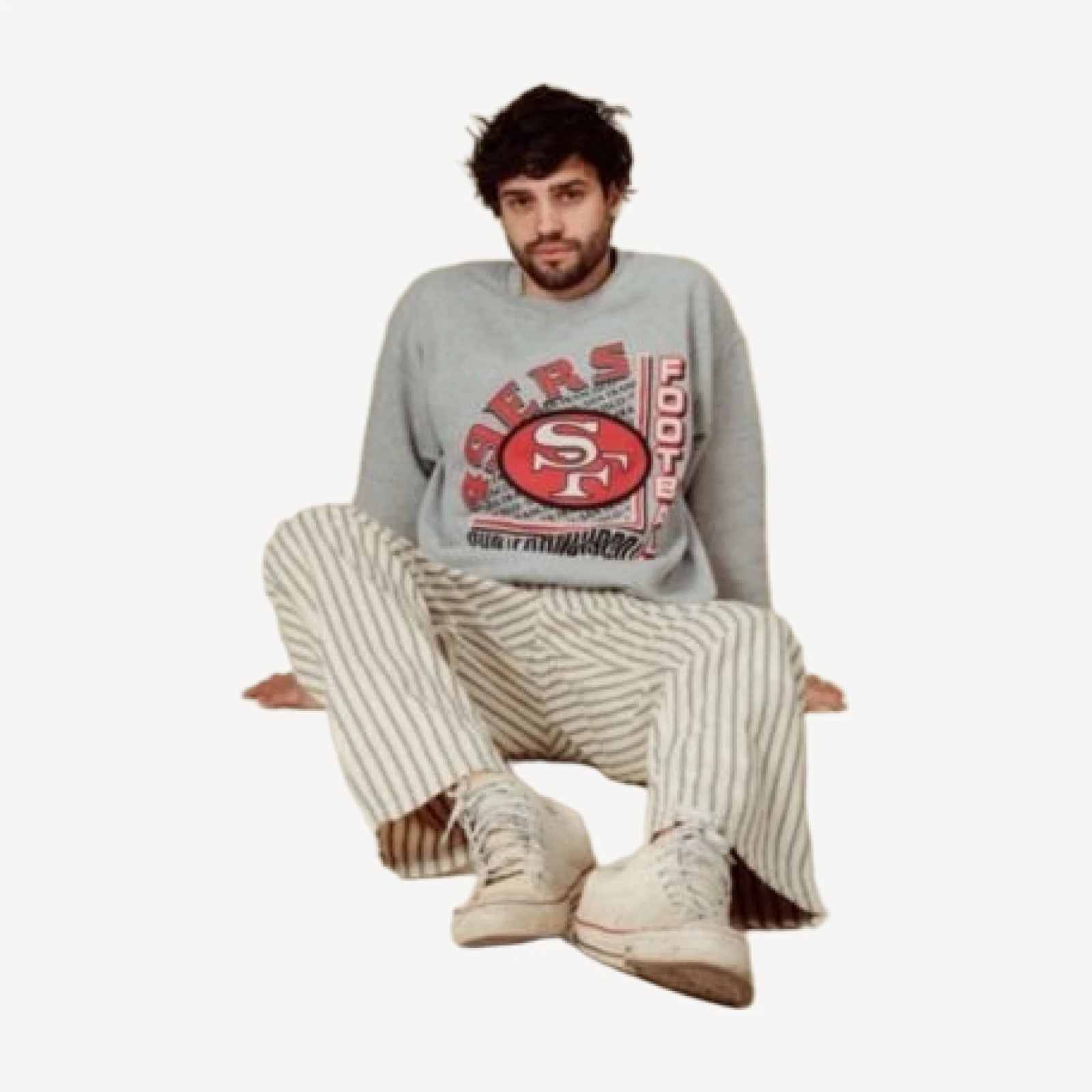 Junk Food Clothing Unisex Nfl San Francisco 49ers Backfield Crew Fleece Sweatshirt