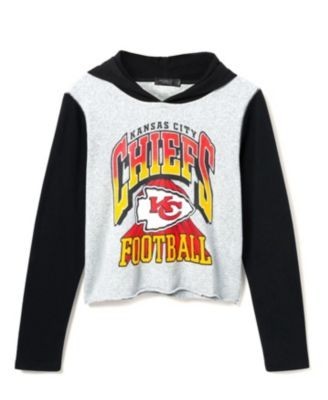 Junk Food Clothing Women's Nfl Kansas City Chiefs Block Crop Hoodie