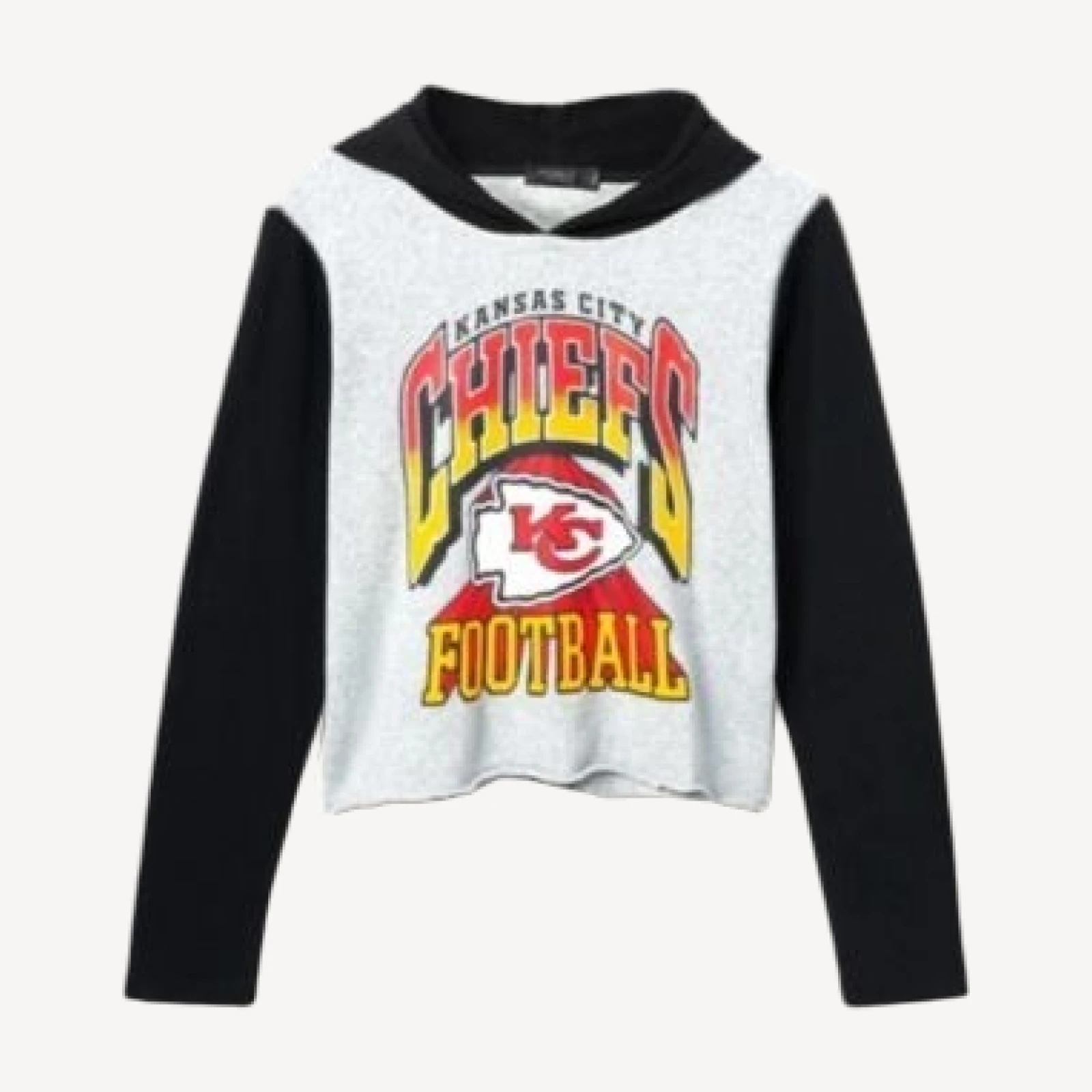 Junk Food Clothing Women's Nfl Kansas City Chiefs Block Crop Hoodie