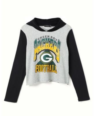 Junk Food Clothing Women's Nfl Green Bay Packers Block Crop Hoodie