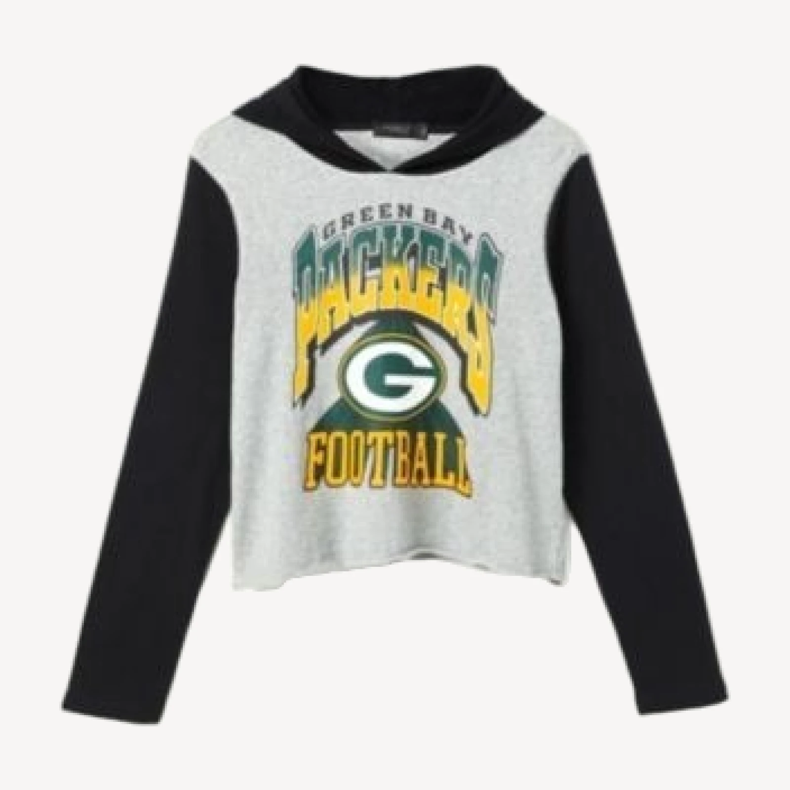 Junk Food Clothing Women's Nfl Green Bay Packers Block Crop Hoodie