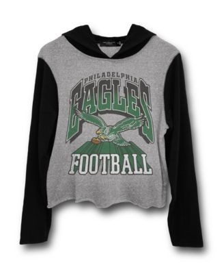 Junk Food Clothing Women's Nfl Philadelphia Eagles Block Crop Hoodie