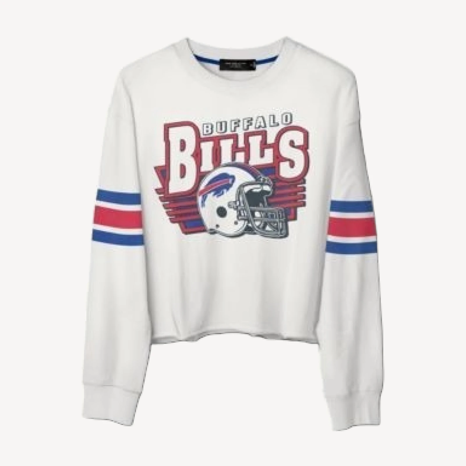 Junk Food Clothing Women's Nfl Buffalo Bills Kickoff Crop Crew Fleece