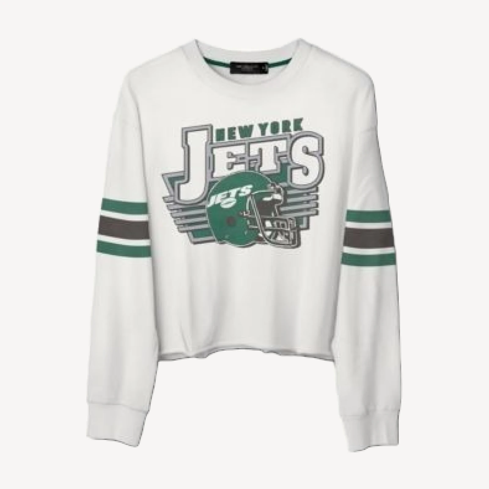 Junk Food Clothing Women's Nfl New York Jets Kickoff Crop Crew Fleece