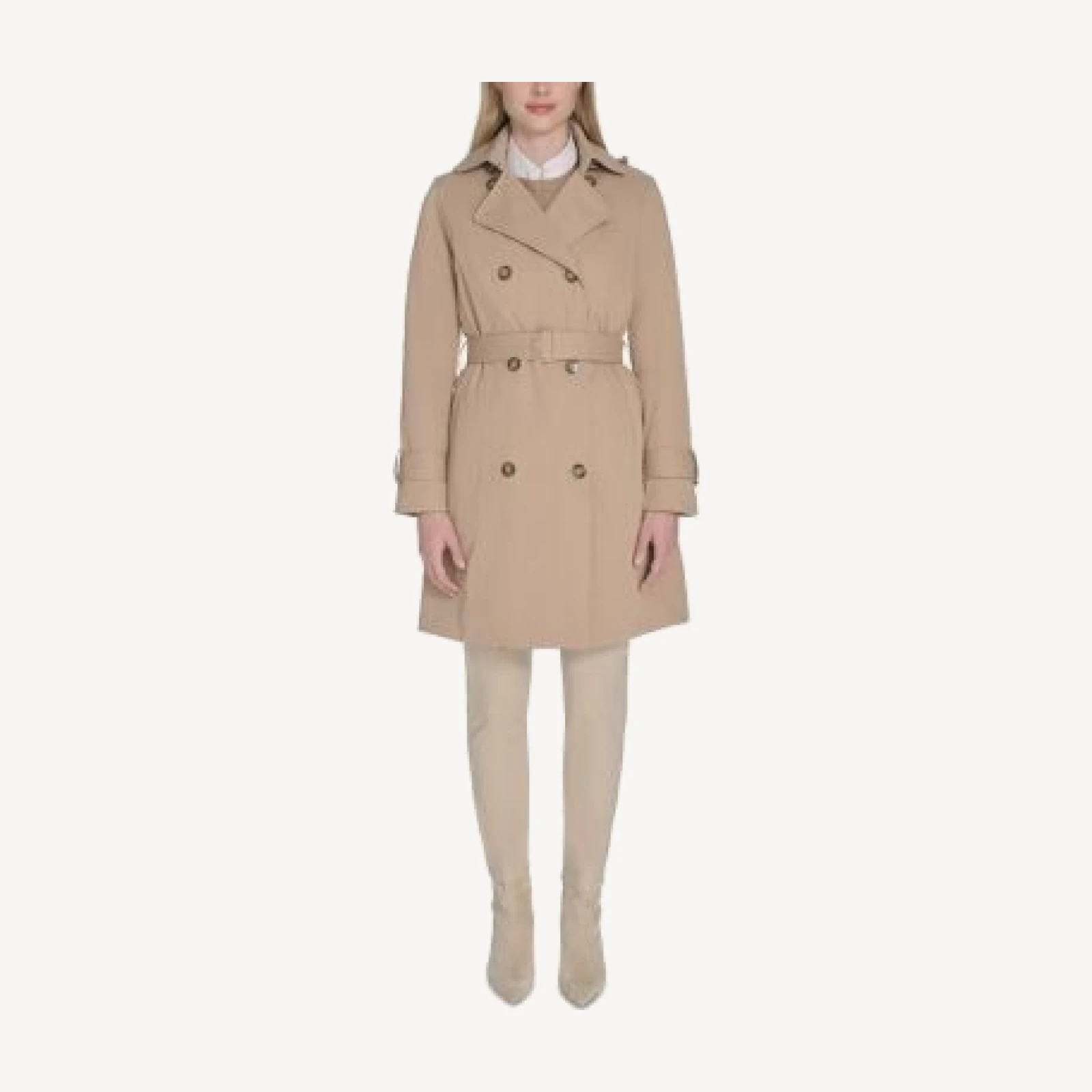 Cole Haan Double Breasted Trench Coat