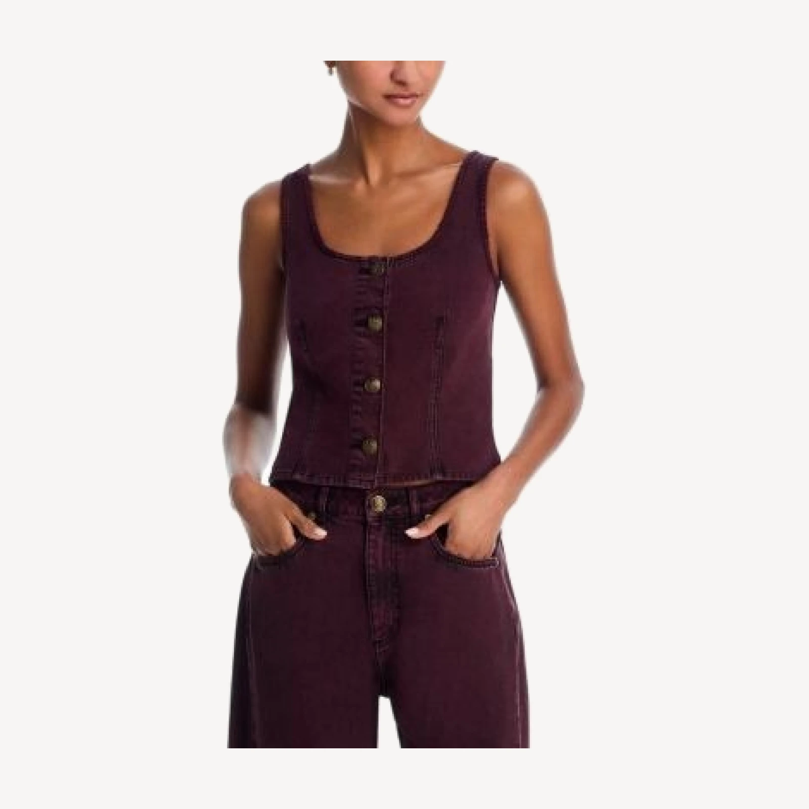 rag & bone Poppy Denim Vest