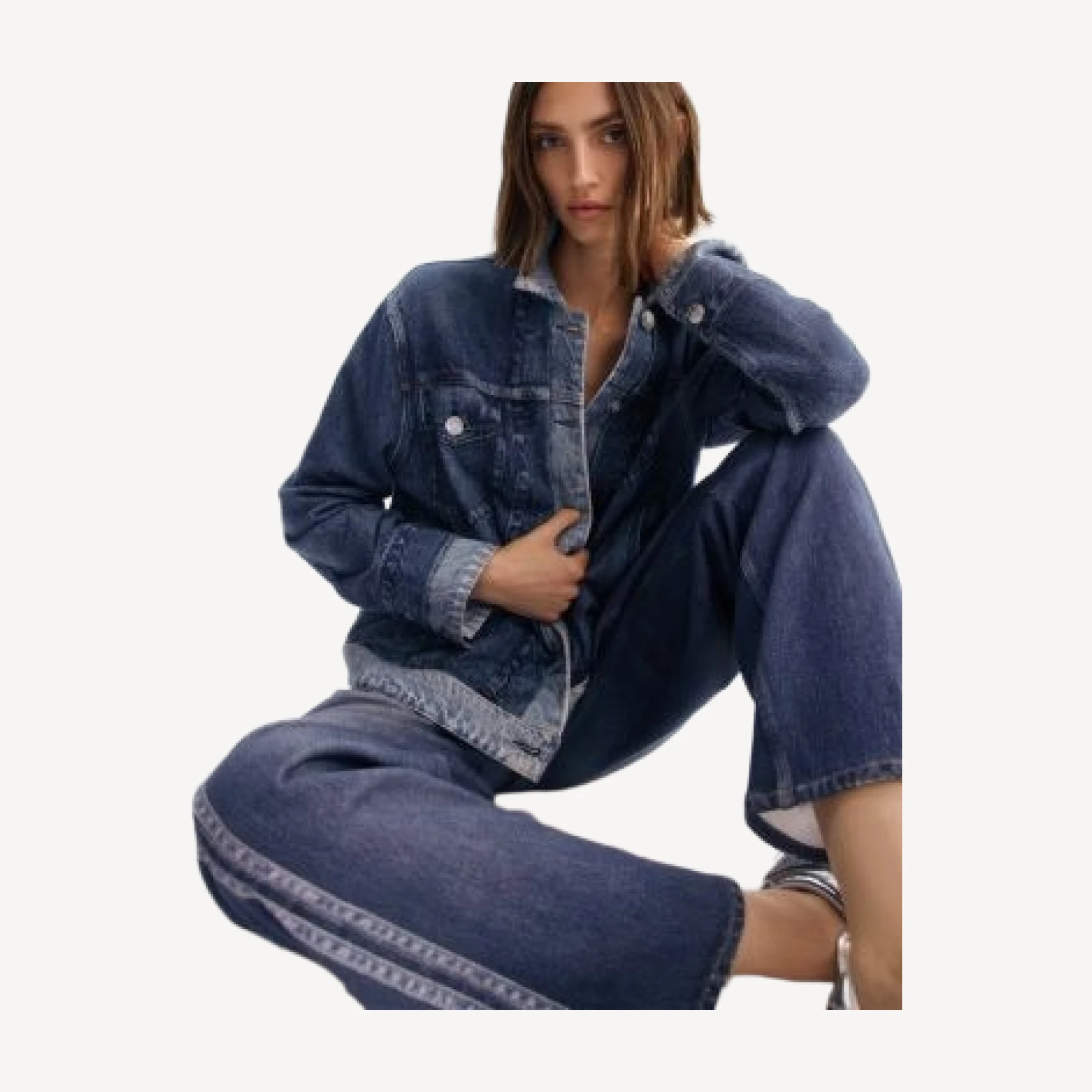 rag & bone Miramar Combo Terry Oversized Trucker Jacket