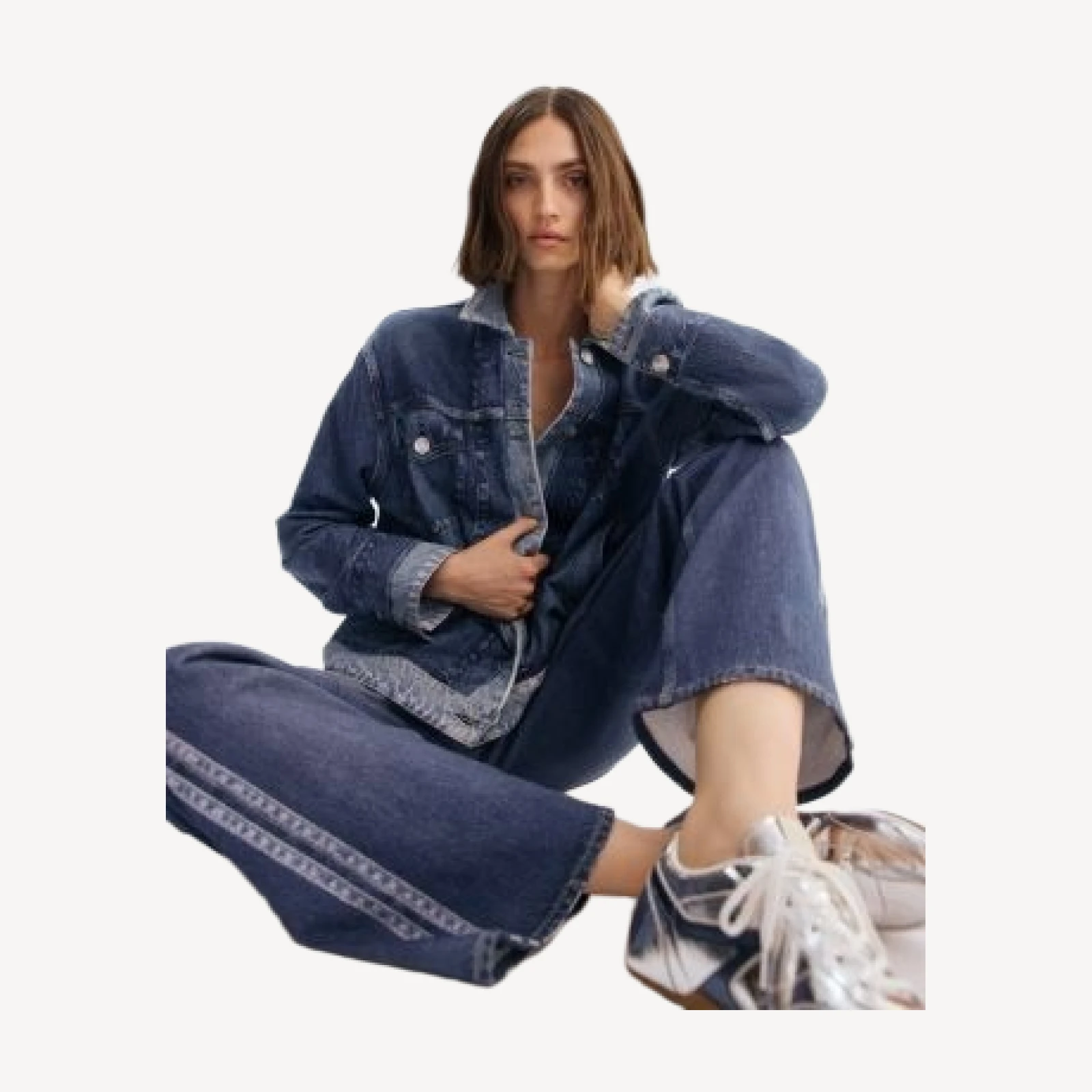 rag & bone Miramar Combo Terry Oversized Trucker Jacket