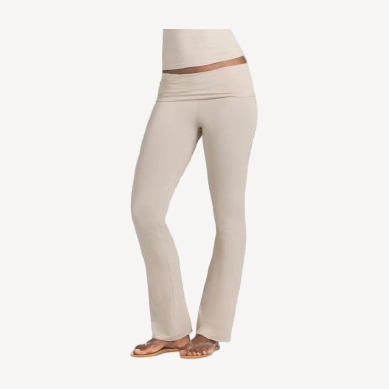 Skims Cotton Jersey Foldover Pants