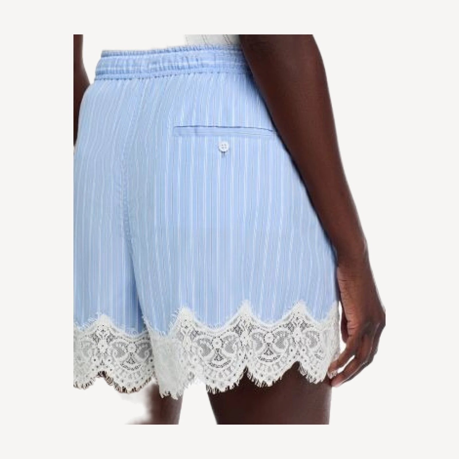Simkhai Emmie Lace Hem Shorts