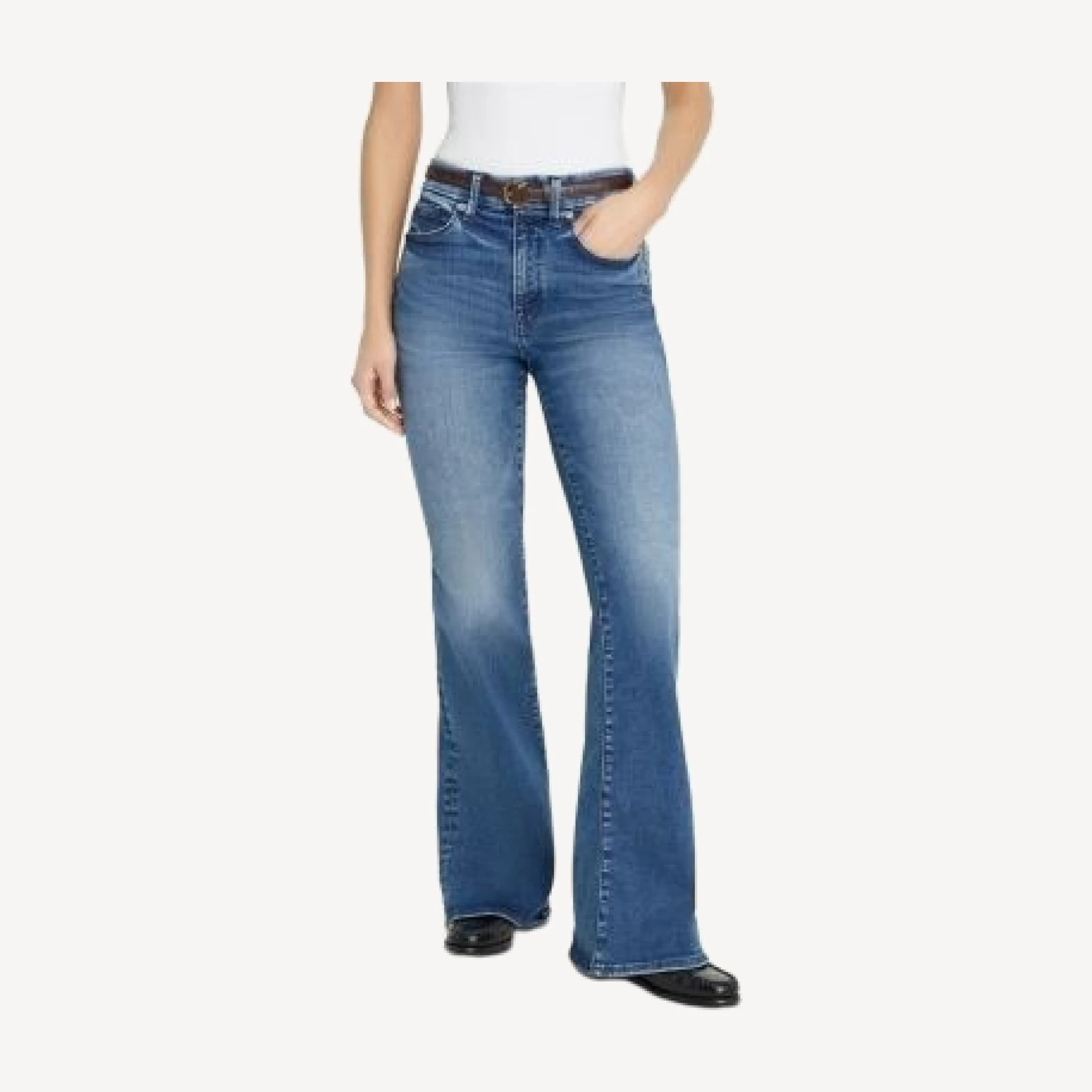 Good American Always Fits Good Legs High Rise Flare Jeans in Indigo1071