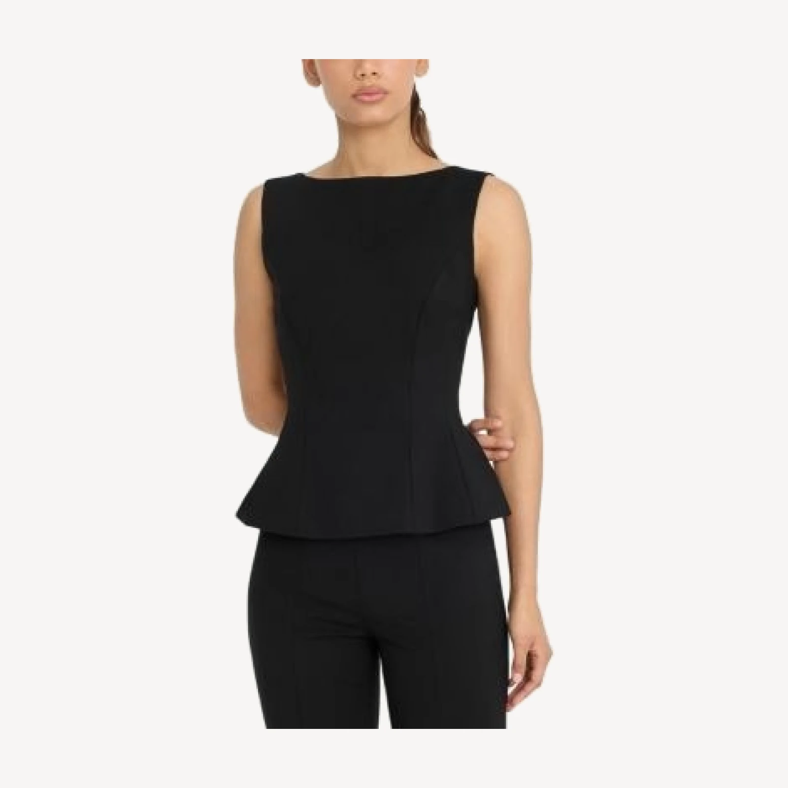 Good American Ponte Straight Neck Top