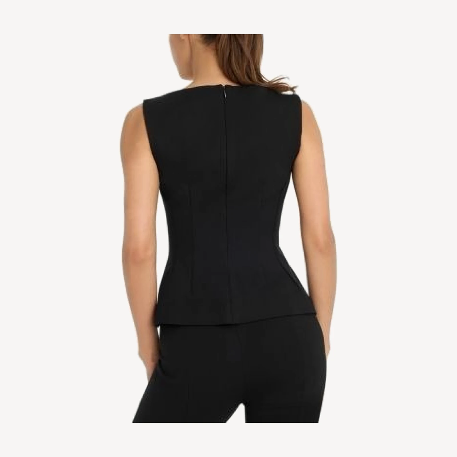 Good American Ponte Straight Neck Top