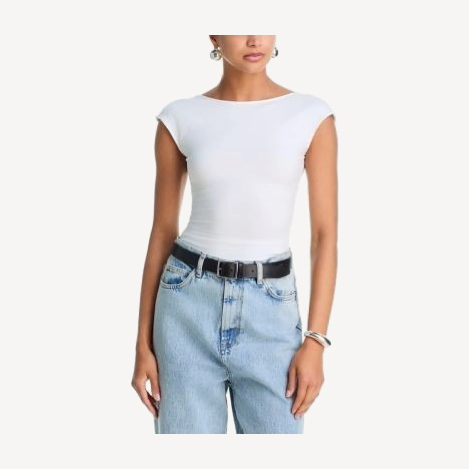 Good American Super Stretch Open Back Bodysuit