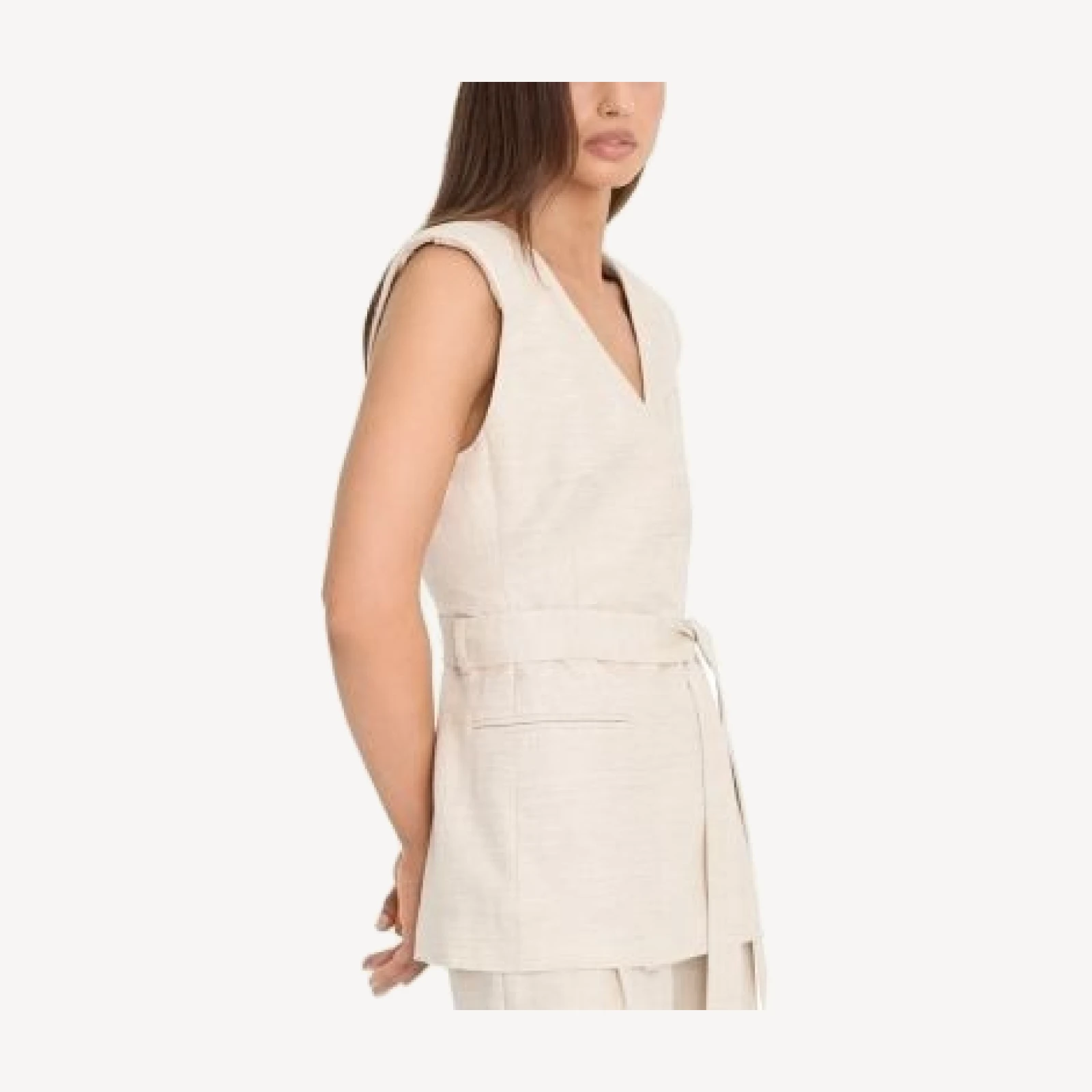 Good American Sleeveless Belted Vest