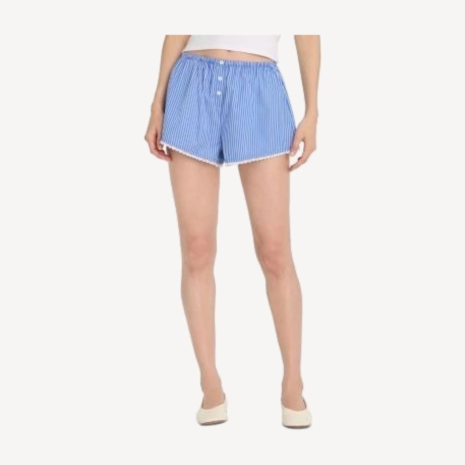 Good American Poplin Pull On Boxer Shorts