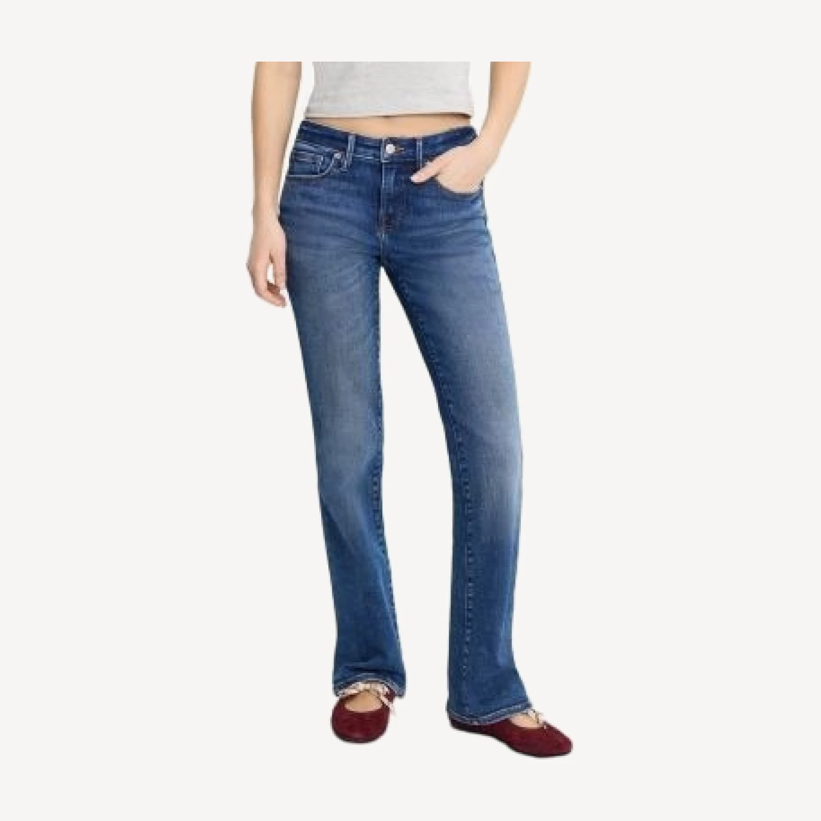 Good American Good Low Rise Bootcut Jeans in Indigo1218