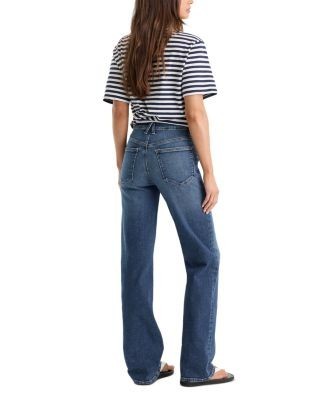 Good American Good True High Rise Straight Jeans in Indigo