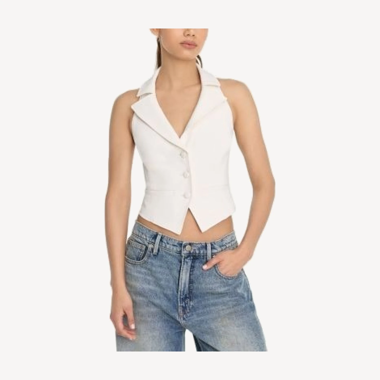 Good American Luxe Suiting Halter Vest