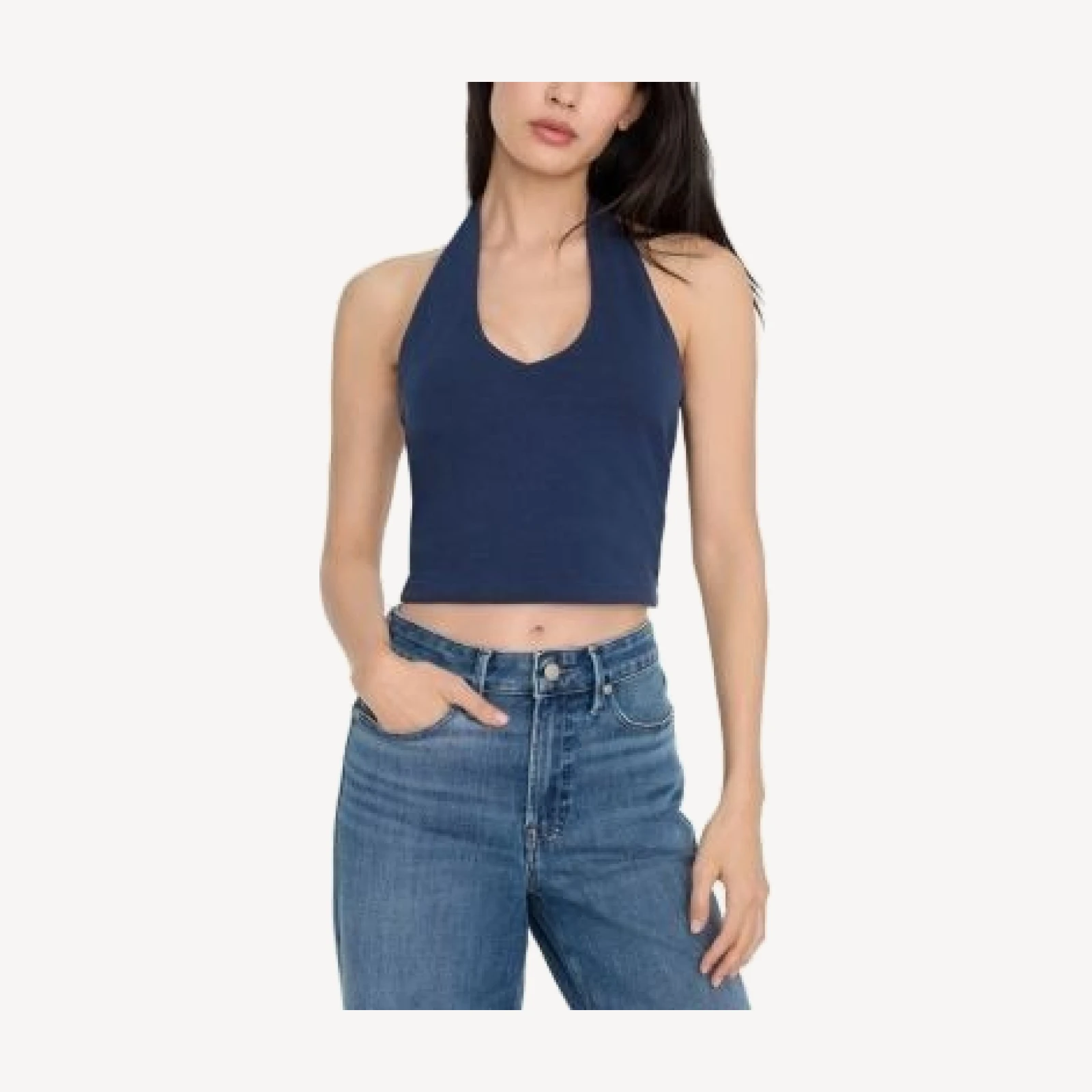 Good American Super Stretch Halter Tank Top