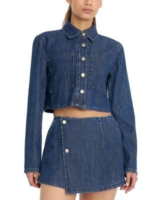 Good American Denim Cropped Jacket