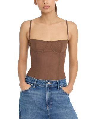 Good American Corset Demi Mesh Bodysuit