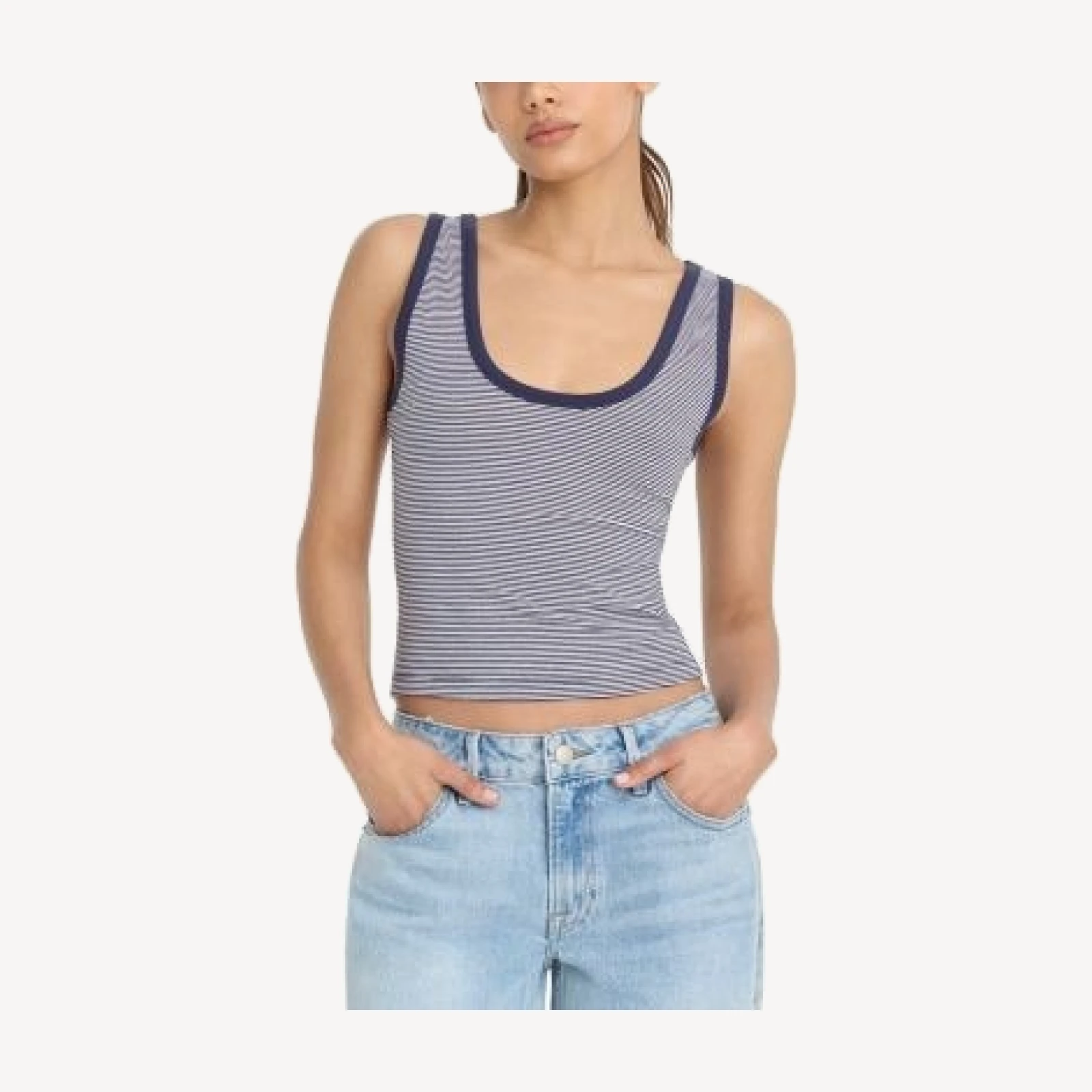 Good American Super Stretch Ringer Tank Top