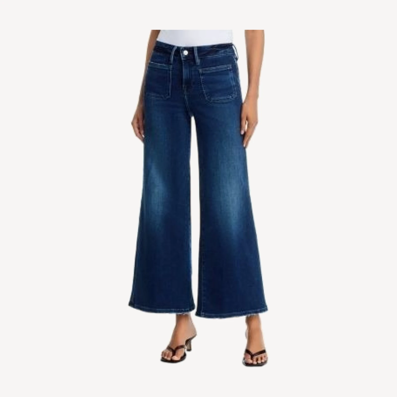 Good American Good Petite Soft Touch High Rise Palazzo Jeans in Indigo511