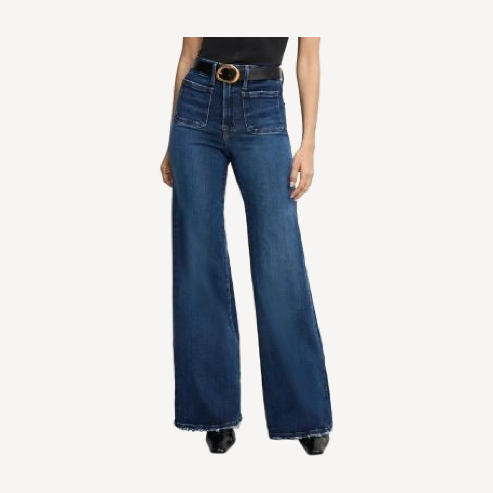 Good American Soft Tech Palazzo Jeans in Indigo511